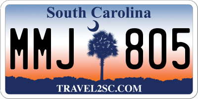 SC license plate MMJ805