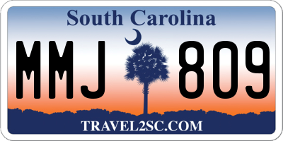 SC license plate MMJ809