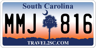 SC license plate MMJ816