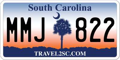 SC license plate MMJ822