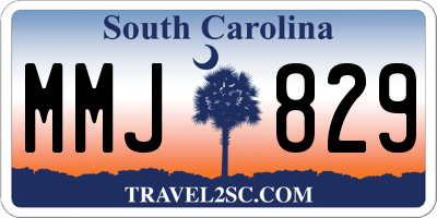 SC license plate MMJ829