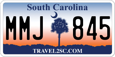 SC license plate MMJ845