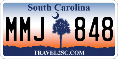 SC license plate MMJ848