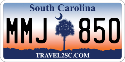 SC license plate MMJ850