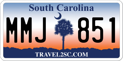 SC license plate MMJ851