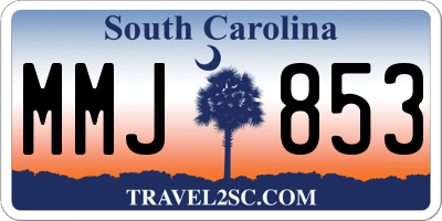 SC license plate MMJ853