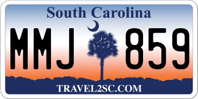 SC license plate MMJ859