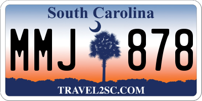 SC license plate MMJ878