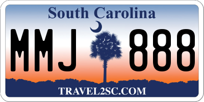 SC license plate MMJ888