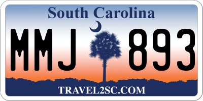 SC license plate MMJ893