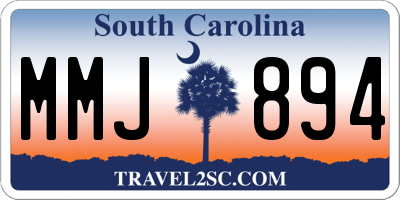 SC license plate MMJ894