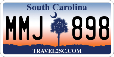 SC license plate MMJ898