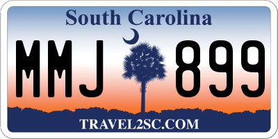 SC license plate MMJ899