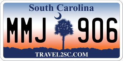 SC license plate MMJ906