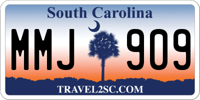 SC license plate MMJ909