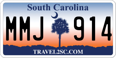 SC license plate MMJ914
