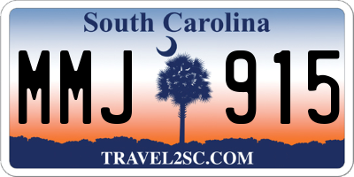 SC license plate MMJ915