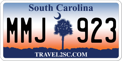 SC license plate MMJ923