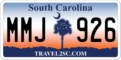 SC license plate MMJ926