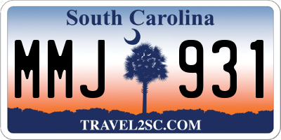 SC license plate MMJ931