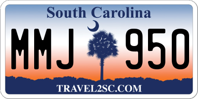 SC license plate MMJ950