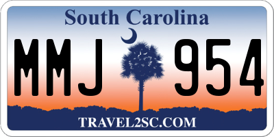 SC license plate MMJ954
