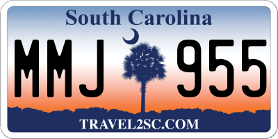 SC license plate MMJ955