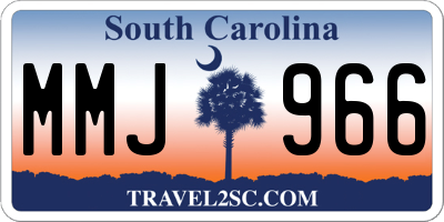 SC license plate MMJ966