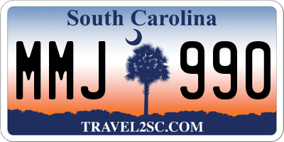 SC license plate MMJ990