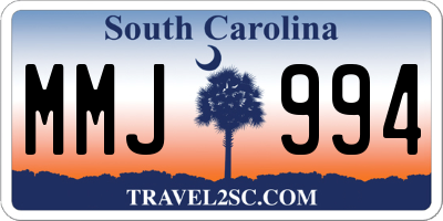 SC license plate MMJ994