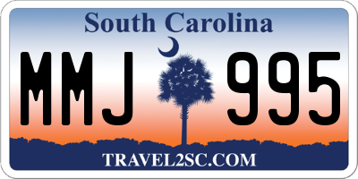 SC license plate MMJ995