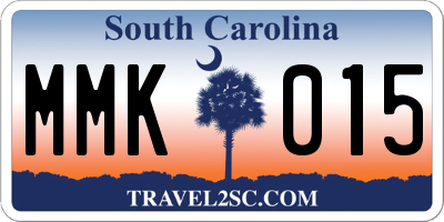 SC license plate MMK015