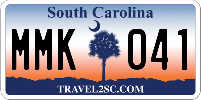 SC license plate MMK041