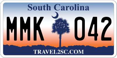 SC license plate MMK042
