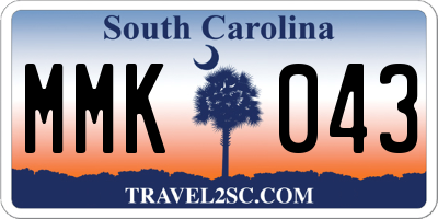 SC license plate MMK043