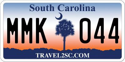 SC license plate MMK044