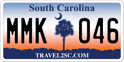 SC license plate MMK046