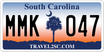 SC license plate MMK047