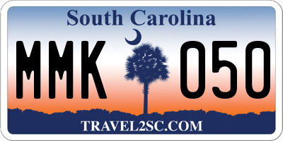 SC license plate MMK050