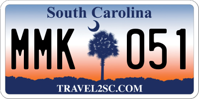 SC license plate MMK051
