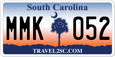 SC license plate MMK052