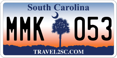 SC license plate MMK053