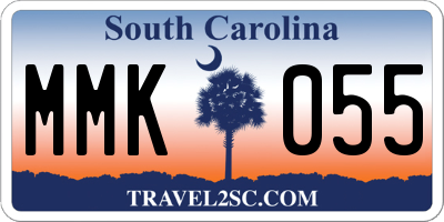SC license plate MMK055