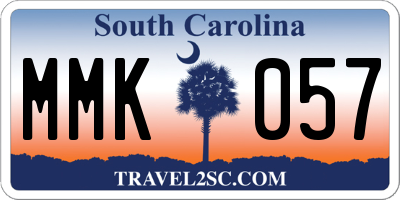 SC license plate MMK057