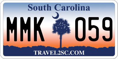 SC license plate MMK059