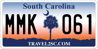 SC license plate MMK061