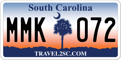 SC license plate MMK072
