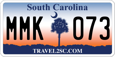 SC license plate MMK073