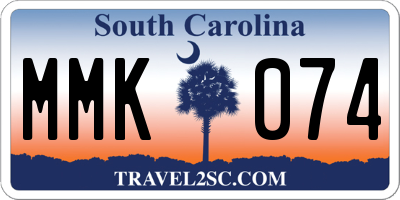 SC license plate MMK074