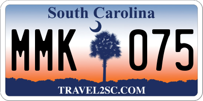 SC license plate MMK075